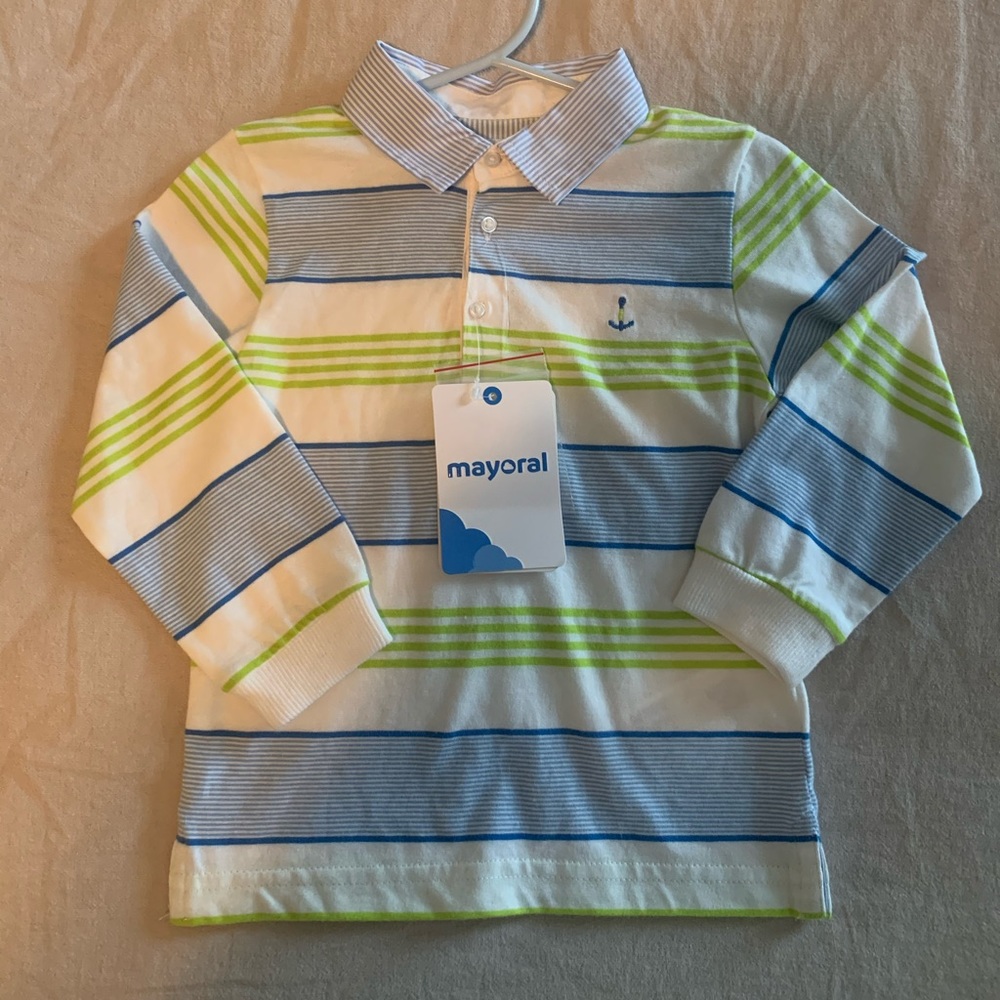 NWT Mayoral Long Sleeve Collared Shirt Nautical